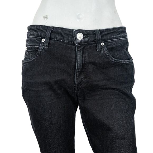 AMO Denim Women's Stix Crop Jeans in Washed Black Size 28 - Picture 8 of 10